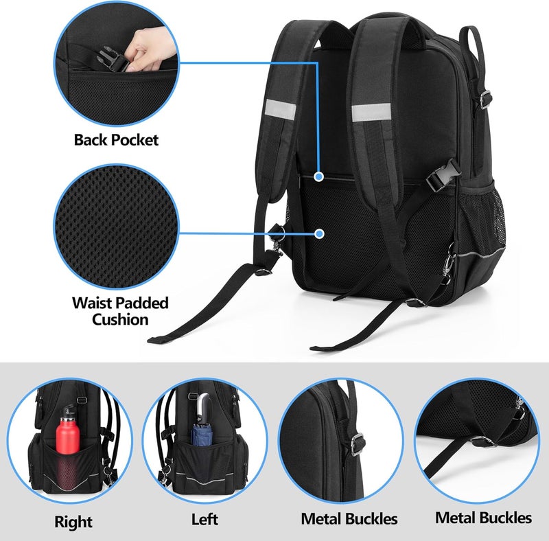 samdew Wheelchair Backpack, Wheelchair Bag for Back of Chair, Wheel Chair Basket to Hang on Back with Thermal Insulation Pocket, Electric Wheelchair Accessories Storage for Adults & Seniors, Bag only - Image 5
